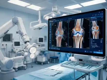 Ein hochmodernes, KI-gestütztes Navigationssystem für die orthopädische Chirurgie zeigt präzise 3D-Gelenkscans. - Foto: über boerse-global.de