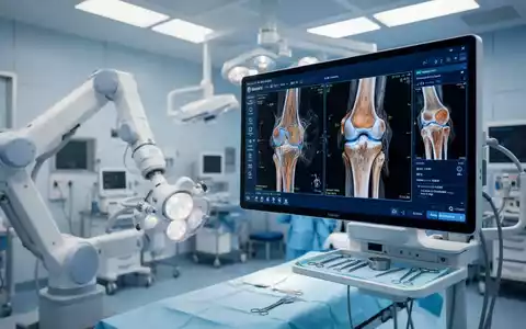 Ein hochmodernes, KI-gestütztes Navigationssystem für die orthopädische Chirurgie zeigt präzise 3D-Gelenkscans. - Foto: über boerse-global.de