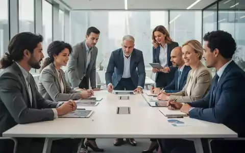 Professionelle Büroumgebung mit Mitarbeitern in einem Workshop für betriebliches Gesundheitsmanagement. - Foto: über boerse-global.de