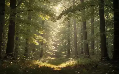 Ein sonnendurchfluteter, friedlicher Wald an einem warmen Sommertag, der eine ruhige und erholsame Atmosphäre ausstrahlt. - Foto: über boerse-global.de