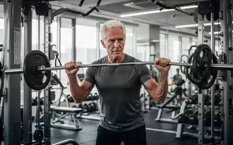 Ein fitter Senior trainiert in einem modernen Fitnessstudio an Kraftgeräten, um Muskelkraft und Vitalität zu zeigen. - Foto: über boerse-global.de