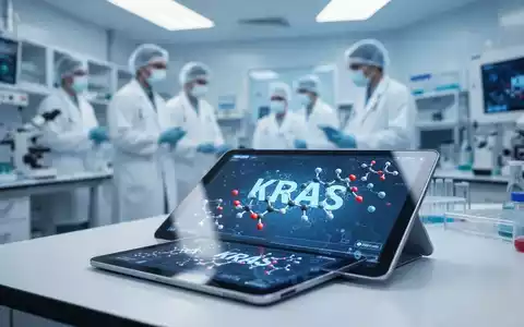 Moderne onkologische Forschung mit molekularen Strukturmodellen auf einem Tablet in einem klinischen Labor. - Foto: über boerse-global.de