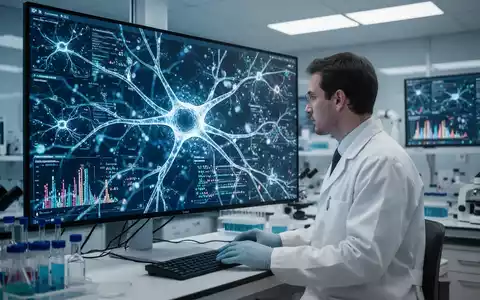 Wissenschaftler bei der Analyse genomischer Daten an einem Bildschirm zur Erforschung der genetischen Ursachen von Schmerzen. - Foto: über boerse-global.de