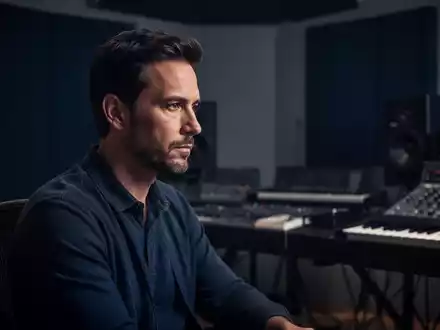 Ein nachdenklicher Mann in einem modernen Musikstudio, der sich mit Neurodiversität und mentaler Gesundheit auseinandersetzt. - Foto: über boerse-global.de