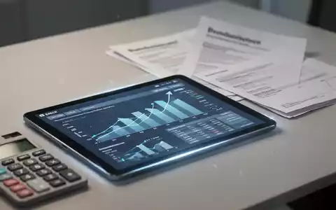 Ein moderner Schreibtisch mit Taschenrechner und digitalen Finanzgrafiken als Symbol für die steuerliche Reform von Überstunden. - Foto: über boerse-global.de