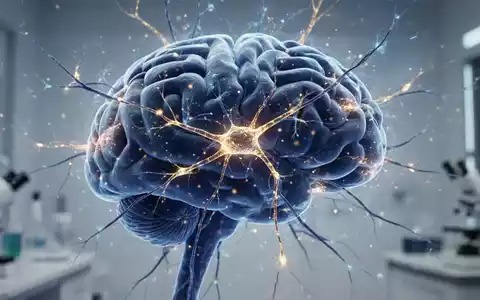 3D-Visualisierung eines menschlichen Gehirns mit leuchtenden neuronalen Synapsen als Symbol für neuroinflammatorische Prozesse. - Foto: über boerse-global.de
