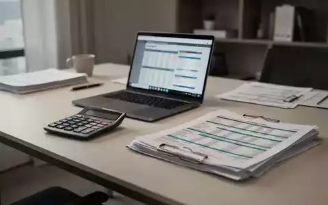 Ein Schreibtisch mit Laptop, Taschenrechner und Steuerunterlagen in einer professionellen Büroumgebung. - Foto: über boerse-global.de