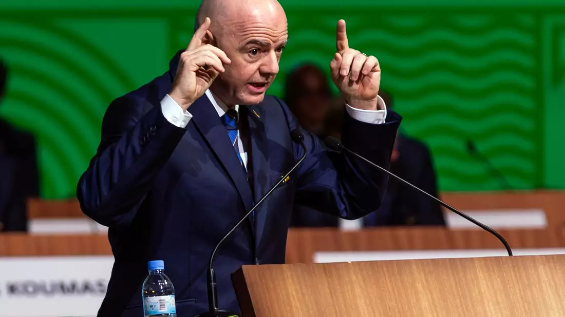 Gianni Infantino vor drei Jahren in Kigali: Da wurde er als FIFA-Boss wiedergewählt. (Archivbild) - Bild: Uncredited/AP/dpa