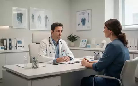 Hausarzt führt ein vertrauensvolles Gespräch mit einem Patienten in einer modernen, hellen Praxisumgebung. - Foto: über boerse-global.de