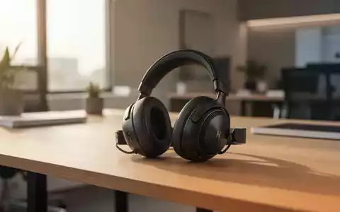 Ein moderner, aufgeräumter Arbeitsplatz mit hochwertigen Noise-Cancelling-Kopfhörern auf einem Schreibtisch. - Foto: über boerse-global.de