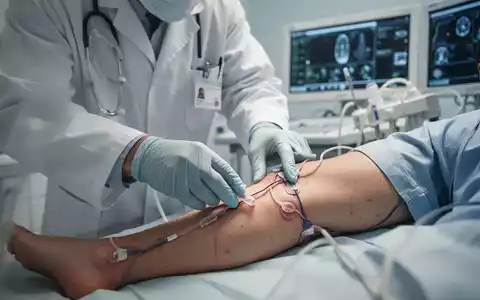 Ein Arzt untersucht professionell ein Bein im Rahmen einer medizinischen Diagnose von Venenerkrankungen. - Foto: über boerse-global.de
