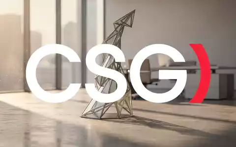 Abstrakte Skulptur in einem modernen Bürogebäude bei Sonnenlicht, die Marktwachstum und positive Stimmung symbolisiert. - Foto: über boerse-global.de