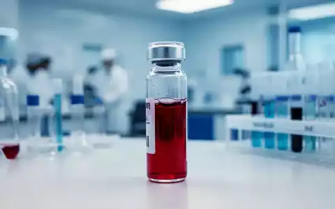 Medizinische Laboraufnahme einer Blutprobe zur Analyse genetischer Cholesterinwerte. - Foto: über boerse-global.de