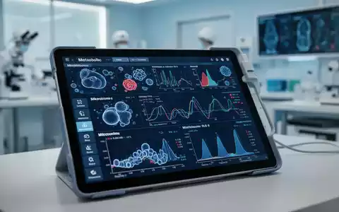 Digitales Tablet mit medizinischen Daten zur Stoffwechselanalyse in einem modernen klinischen Forschungslabor. - Foto: über boerse-global.de