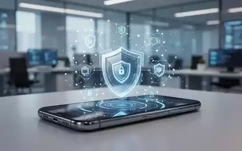 Modernes Smartphone mit digitalen Sicherheitssymbolen zur Darstellung von Software-Updates und Cybersicherheit. - Foto: über boerse-global.de