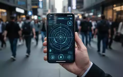 Eine Person hält ein Smartphone mit einer Radar-Sicherheits-App zur Erkennung tragbarer Smart-Brillen. - Foto: über boerse-global.de