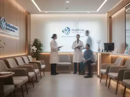 Modernes Wartezimmer einer Arztpraxis mit Fokus auf professionelle medizinische Grundversorgung und Koordination. - Foto: über boerse-global.de