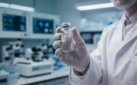 Ein Wissenschaftler hält ein medizinisches Fläschchen in einem modernen Labor, symbolisch für die Forschung an Semaglutid. - Foto: über boerse-global.de