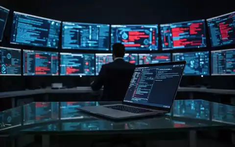Cyber-Sicherheitszentrum mit digitalen Datenströmen auf Monitoren, symbolisiert den Kampf gegen KI-gestützten Betrug. - Foto: über boerse-global.de