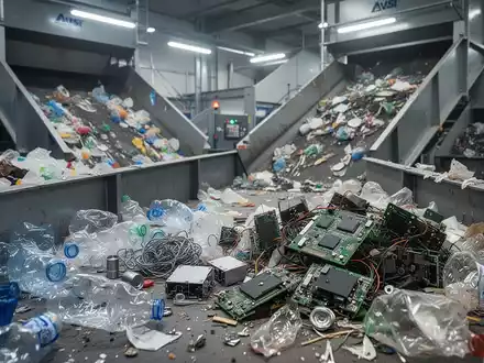 Verschiedene Abfallarten werden in einer modernen Sortieranlage für ein effizientes Recycling getrennt. - Foto: über boerse-global.de