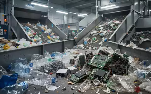 Verschiedene Abfallarten werden in einer modernen Sortieranlage für ein effizientes Recycling getrennt. - Foto: über boerse-global.de