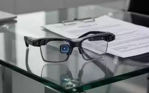 Nahaufnahme moderner Smart Glasses auf einem Schreibtisch neben Dokumenten, symbolisch für datenschutzrechtliche Prüfungen. - Foto: über boerse-global.de