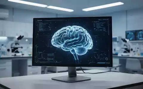 Digitale 3D-Visualisierung eines menschlichen Gehirns auf einem Monitor in einem modernen medizinischen Forschungslabor. - Foto: über boerse-global.de