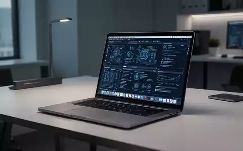 Ein moderner Laptop auf einem minimalistischen Schreibtisch, der die Optimierung der Systemleistung symbolisiert. - Foto: über boerse-global.de