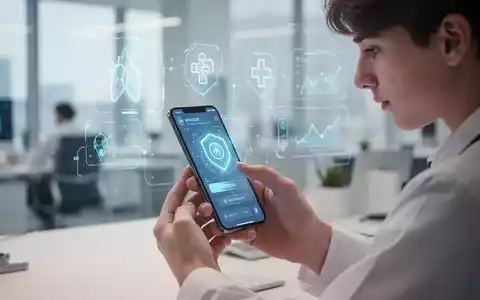 Junge Person nutzt ein Smartphone für Gesundheitsfragen, symbolisiert durch moderne KI-Technologie in der Medizin. - Foto: über boerse-global.de