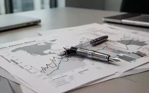 Ein moderner Schreibtisch mit einer Finanzanalyse zu lateinamerikanischen Märkten und einem Füllfederhalter. - Foto: über boerse-global.de