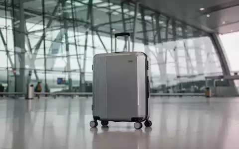 Ein minimalistischer Koffer auf dem polierten Boden eines modernen Flughafenterminals. - Foto: über boerse-global.de