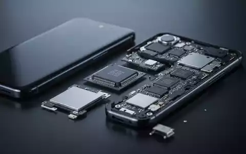 Nahaufnahme von Smartphone-Hardwarekomponenten und Mikrochips in einer professionellen, technologischen Studioumgebung. - Foto: über boerse-global.de