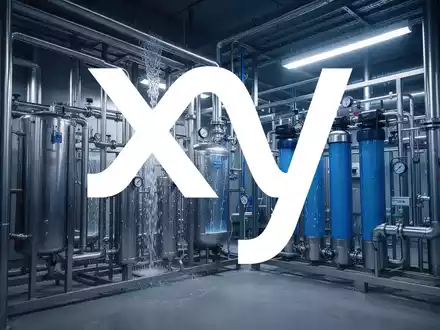 Moderne, technologische Infrastruktur einer Wasseraufbereitungsanlage in einer abstrakten, professionellen Darstellung. - Foto: über boerse-global.de