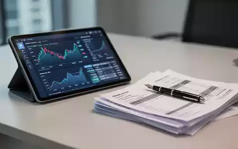 Ein Schreibtisch mit Rechnungen und einem Tablet, auf dem Finanzdaten analysiert werden. - Foto: über boerse-global.de