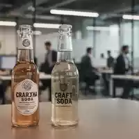 Eine Glasflasche Limonade in einem modernen Büro als Symbol für betriebliche Strukturen und Unternehmenskultur. - Foto: über boerse-global.de