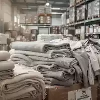 Ordentlich gestapelte Textilien in einem modernen Logistiklager als Symbol für die nachhaltige Kreislaufwirtschaft. - Foto: über boerse-global.de