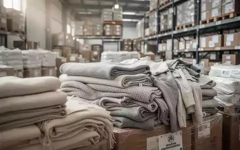 Ordentlich gestapelte Textilien in einem modernen Logistiklager als Symbol für die nachhaltige Kreislaufwirtschaft. - Foto: über boerse-global.de
