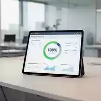 Modernes Büro mit digitalem Tablet, das einen schnellen Finanzierungsprozess für Unternehmen symbolisiert. - Foto: über boerse-global.de