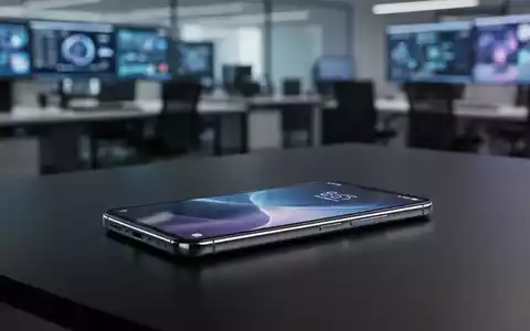 Ein modernes Xiaomi Smartphone auf einem Schreibtisch vor einem verschwommenen Büro-Hintergrund. - Foto: über boerse-global.de