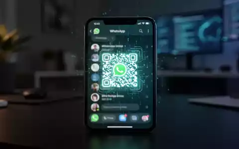 Ein Smartphone zeigt einen verdächtigen QR-Code auf einem Messenger-Display, Symbolbild für Cyberkriminalität und Phishing. - Foto: über boerse-global.de