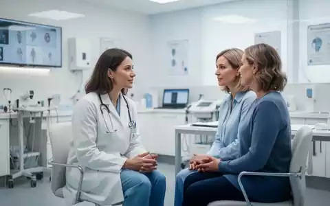 Eine Pflegefachkraft im Gespräch mit einer Patientin in einem modernen, hellen Behandlungsraum einer Klinik. - Foto: über boerse-global.de