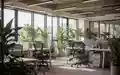 Moderner, ergonomisch gestalteter Coworking-Arbeitsplatz mit viel Tageslicht und Pflanzen in einem Bürogebäude. - Foto: über boerse-global.de