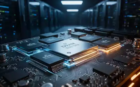 Nahaufnahme von High-End-Computerspeicherchips auf einer Leiterplatte, die die globale Hardware-Knappheit darstellt. - Foto: über boerse-global.de