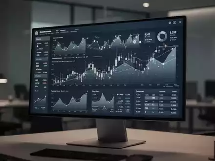 Moderne Finanz-Dashboards und Datencharts auf einem Monitor im professionellen Büro-Setting. - Foto: über boerse-global.de