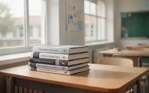 Ein Fachbuch auf einem Schreibtisch in einem hellen, modernen Klassenzimmer, das eine ruhige Lernatmosphäre ausstrahlt. - Foto: über boerse-global.de
