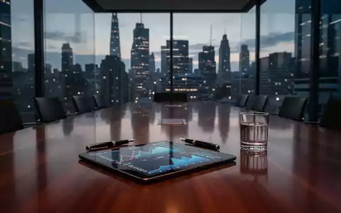 Moderner Konferenzraum mit Blick auf ein Finanzviertel, symbolisiert strategische Unternehmensplanung und Ressourcenmanagement. - Foto: über boerse-global.de