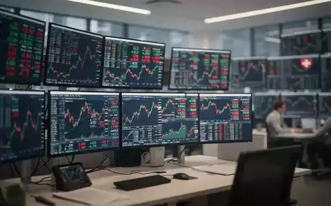 Moderne Finanzhandelsplattform mit unscharfen Aktiencharts auf Monitoren in einer professionellen Büroumgebung. - Foto: über boerse-global.de