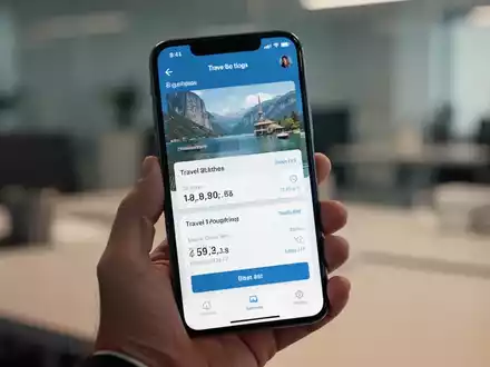 Ein Smartphone mit einer Reisebuchungs-App in einer Hand, Symbolbild für Online-Betrug bei Reiseanbietern. - Foto: über boerse-global.de