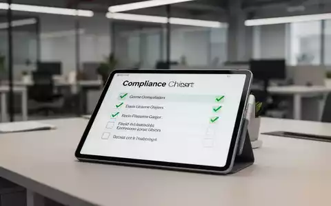 Digitale Checkliste für betriebliche Gesundheitsuntersuchungen auf einem Tablet in einem modernen Büro. - Foto: über boerse-global.de