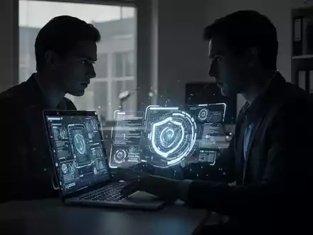 Symbolische Darstellung von digitalem Betrug und gefälschten Stellenanzeigen auf einem Laptop-Bildschirm. - Foto: über boerse-global.de